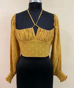 Yellow Polka Dot Top