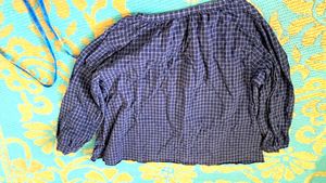 Check  Top Blue  Cotton.