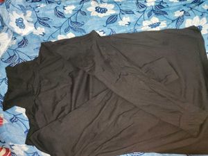 Black Long Sleeve Turtleneck Top