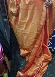 Mango Color Silk Saree