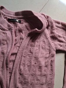 Dusty Rose Knit Cardigan