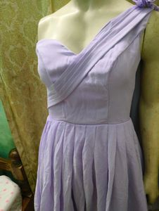 Lavender One-Shoulder Mini Dress