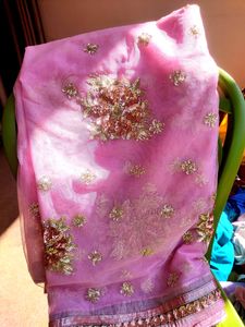 Net Embroidered Saree