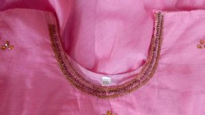 Light Pink Small Buti Embroidery Long Gown