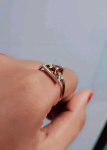 Triangle Resin Rose Ring