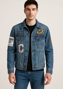 Denim Jacket with Patches
