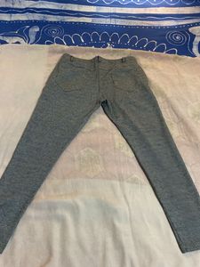 Streachble Grey Based Black Self Embossed Pant