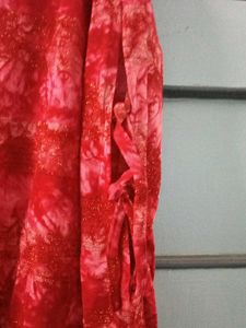 Red Tie-Dye Blouse
