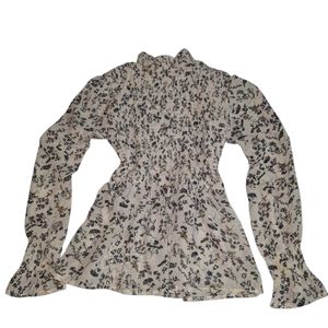 Floral Print Chiffon Top