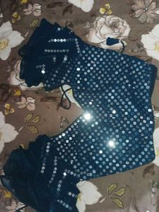 Red &amp; Black Lehenga Choli Set