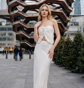 shein Elegant White Two-Piece Set