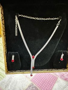 AD Red Stone Jewellery Set❤️