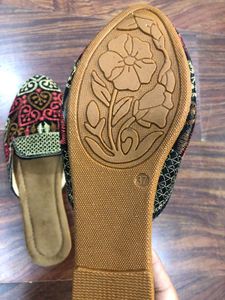 Embroidered Ethnic Mules Size UK4.5