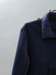 Navy Blue Zip-Up Jacket