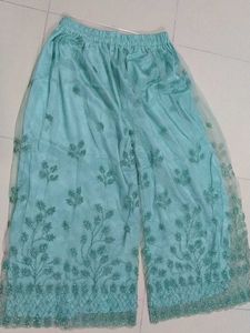 Elegant Aqua Embroidered Kurti