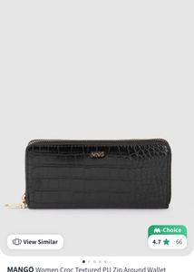 Mango crocodile skin effect wallet
