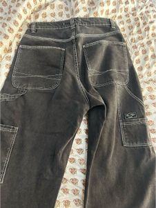 Bershka Black Cargo Denim