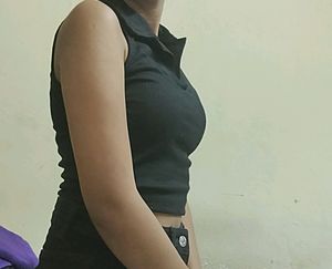 Black Ribbed Top
