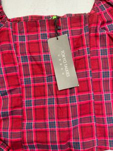 Tokyo Talkies Plaid Top