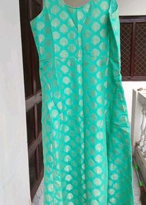 Teal & Gold Paisley Pattern Dress