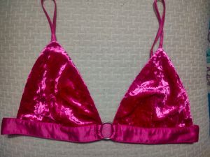 Hot Pink Velvet Bralette