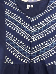 AKS Blue Printed Kurta