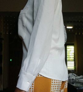 Mango Off White Casual Shirt ( Women )