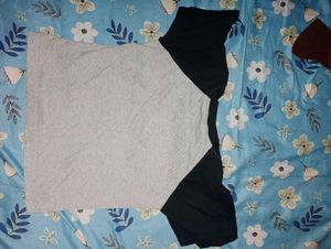 Combo Black And Grey Crop Top