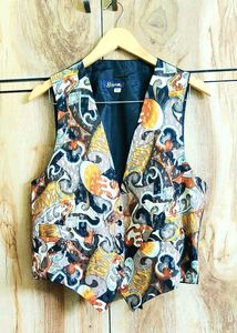 Vintage Patterned Vest size-38