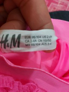 H&amp;M Pink Glittery Tulle Skirt