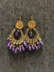 Purple Drop Earrings
