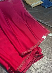 CherryRed Embellished Saree