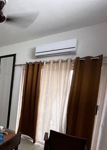 Brown & White Curtain - 3 Piece