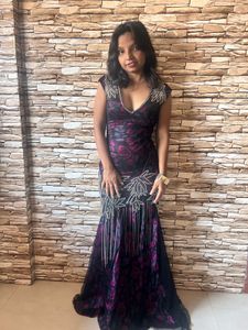 Stunning Beaded Evening Gown