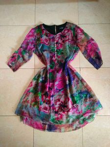 Floweral Short Dress /Kurti 🌺🎀🍁☘️🌻