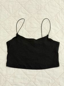 Black Crop Tank Top