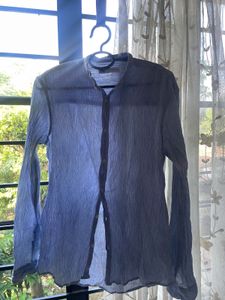 Zara Blue Striped Shirt