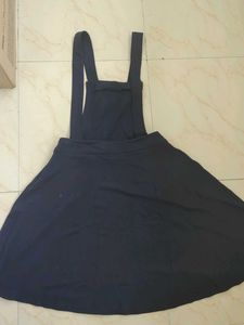 Cute Black Pinafore Dress