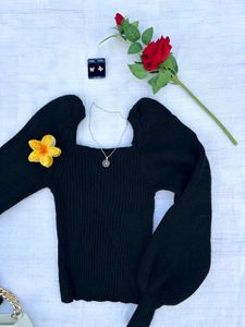 black beautiful winter top