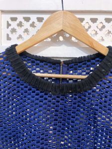 Blue Mesh Chic Top B