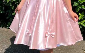 💖Pink Satin Party Dress✨