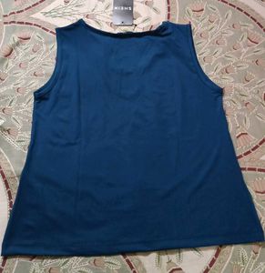 Blue Tank with Ring Detail