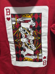 Mr Beast Red Graphic Spell Out Hoodie