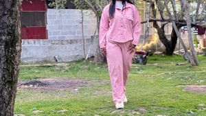 Pink Linen Two-Piece Set