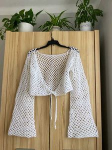 Crochet Tie Front Cardigan