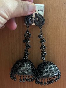 Peacock Jhumka Earrings