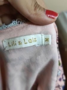 Pink Floral Knee Length Dress