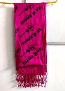 Pink &#39;Shri Mahakal&#39;Sawan Special Stole, Brand New!
