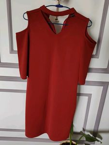 Red Cold Shoulder Dress