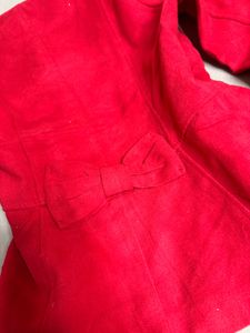 Red Button-Down Jacket